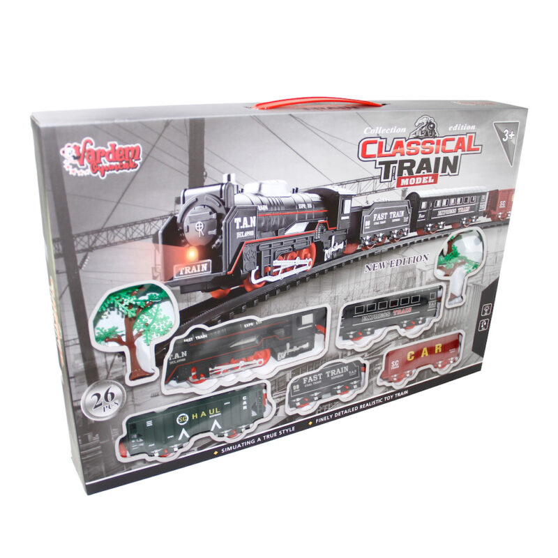  26 Parça Işıklı ve Sesli Classic Model Tren Set JHX6687