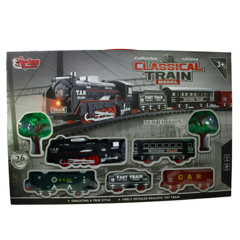 26 Parça Işıklı ve Sesli Classic Model Tren Set JHX6687 - Görsel 2