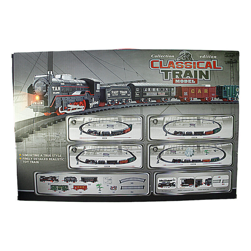  26 Parça Işıklı ve Sesli Classic Model Tren Set JHX6687 - Görsel 3