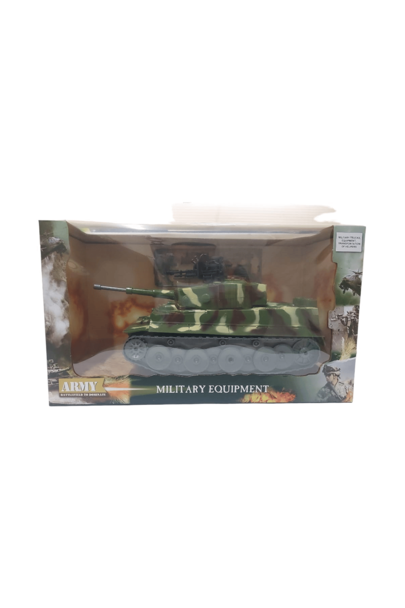 Kamuflajlı Askeri Tank Oyuncak - Sürtmeli